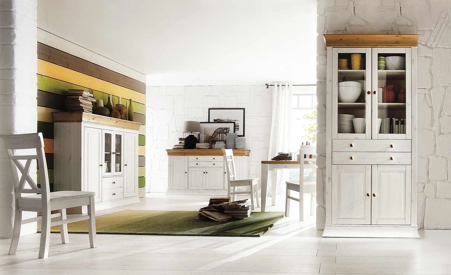 2er-Set Massivholz-Stühle Bornholm | Kiefer Weiß 5 2er-Set Massivholz-Stühle Bornholm | Kiefer Weiß – Bild 3