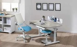 PAIDI Kinder- und Jugenddrehstuhl Yvo | Azurblau / Weiß