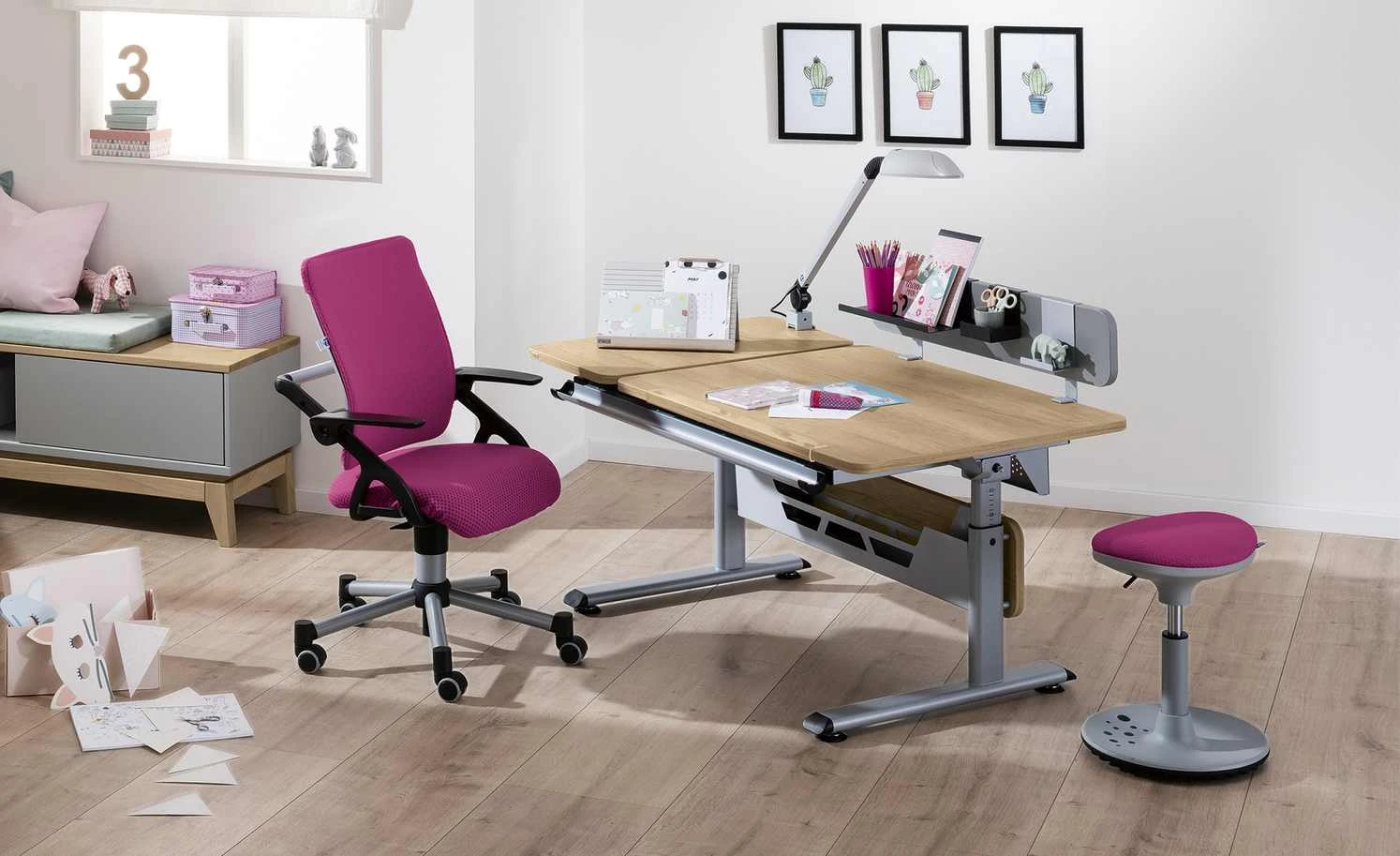 PAIDI Kinder- und Jugenddrehstuhl Tio | Brombeer-Rosa 3 PAIDI Kinder- und Jugenddrehstuhl Tio | Brombeer-Rosa