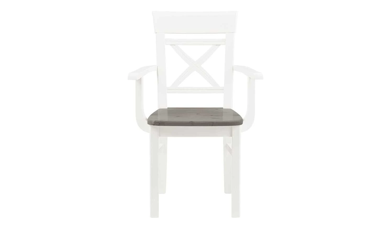 maison bleue Holzstuhl massiv Florian | Weiß / Grau Ja 9 maison bleue Holzstuhl massiv Florian | Weiß / Grau Ja – Bild 7