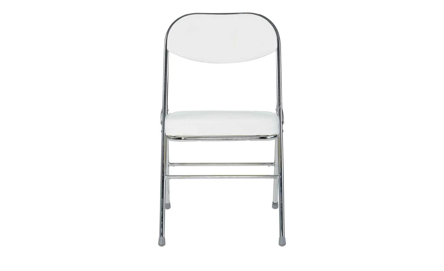 Klappstuhl Kunstleder Chrom Florian | weiß 4 Klappstuhl Kunstleder Chrom Florian | weiß – Bild 2