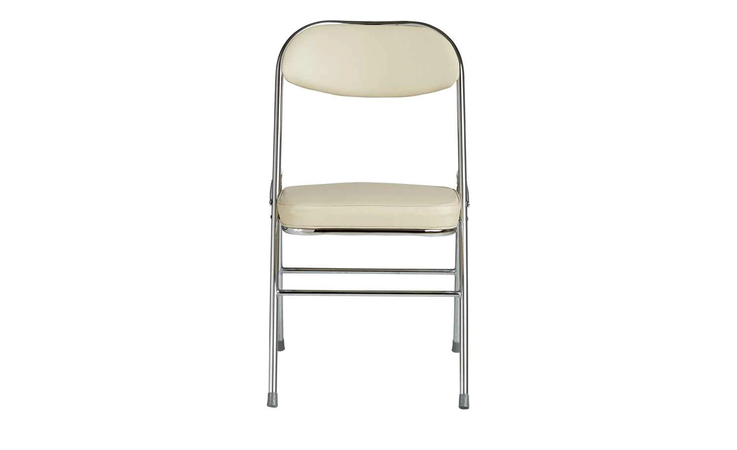 Klappstuhl Kunstleder Chrom Florian | Beige 8 Klappstuhl Kunstleder Chrom Florian | Beige – Bild 6
