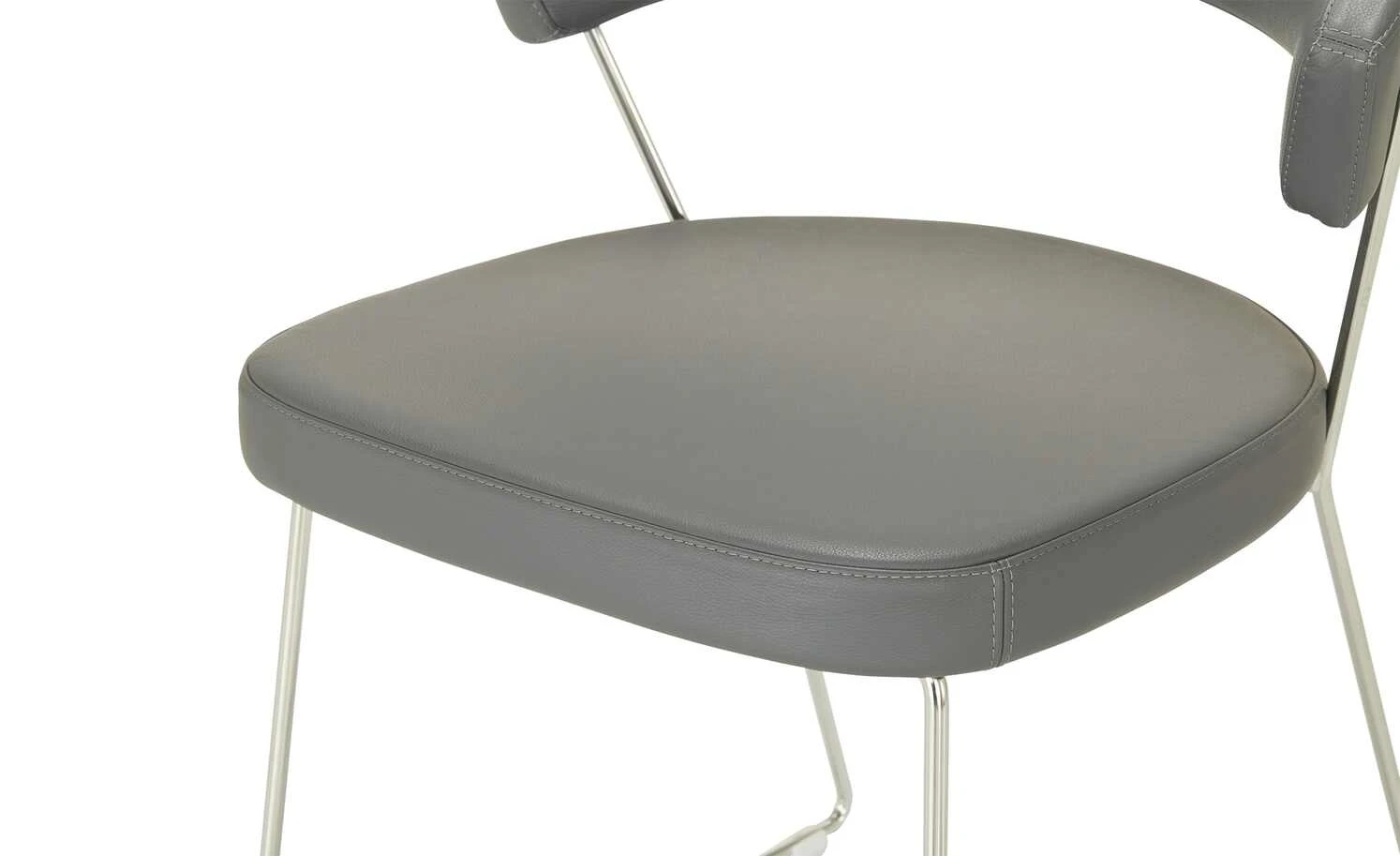 Connubia Kufenstuhl Leder New York | Grau 7 Connubia Kufenstuhl Leder New York | Grau – Bild 5