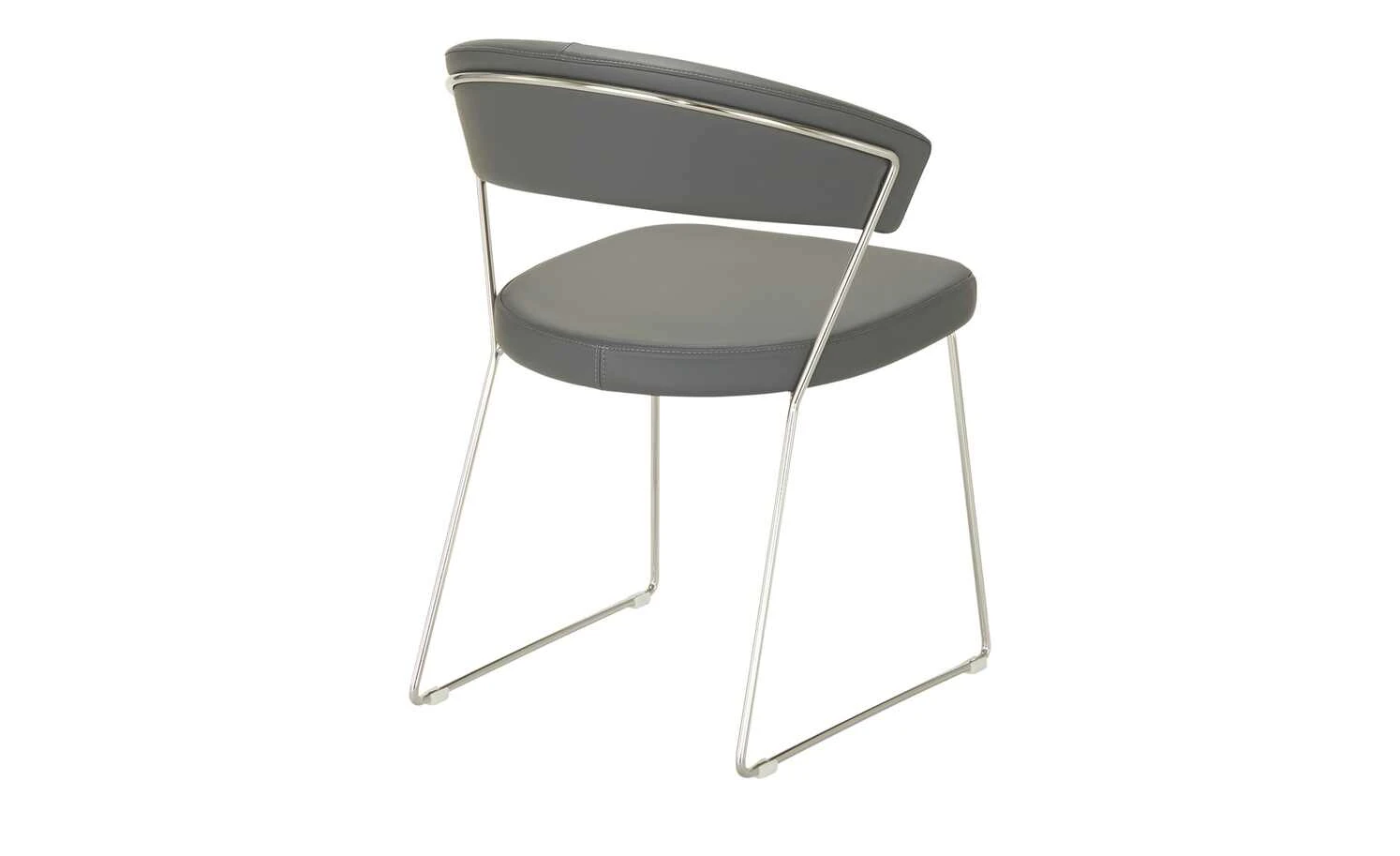Connubia Kufenstuhl Leder New York | Grau 10 Connubia Kufenstuhl Leder New York | Grau – Bild 8