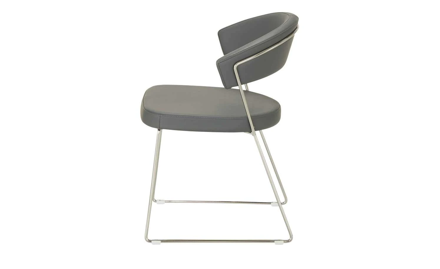 Connubia Kufenstuhl Leder New York | Grau 11 Connubia Kufenstuhl Leder New York | Grau – Bild 9