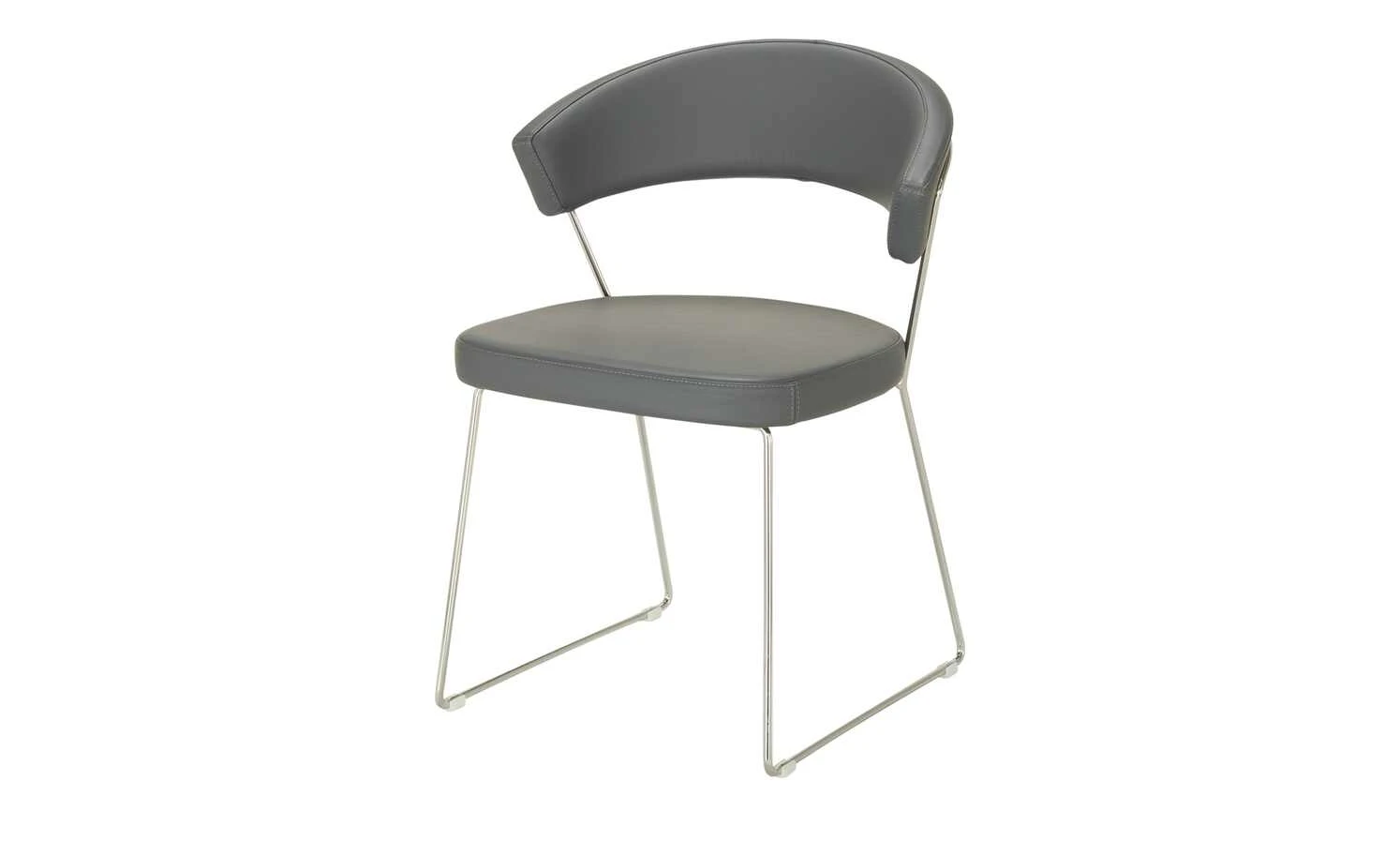 Connubia Kufenstuhl Leder New York | Grau 3 Connubia Kufenstuhl Leder New York | Grau