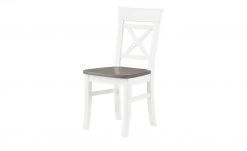 maison bleue Holzstuhl massiv Florian | Weiß / Grau Nein -Stuhle Geschaft 11309775 9 202108131411