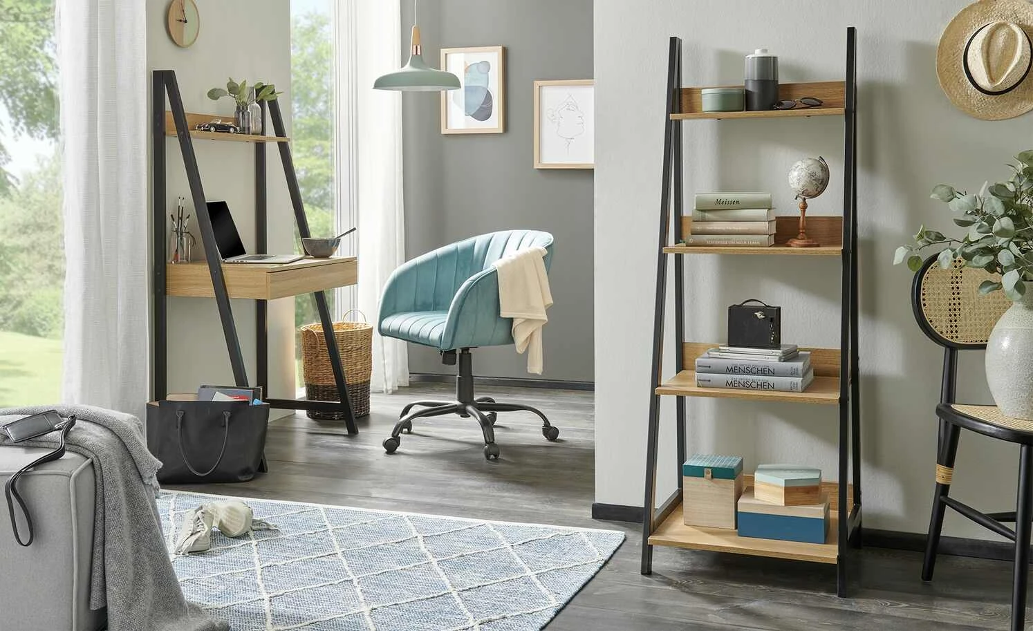 Drehsessel Ahr | Blau / Schwarz 4 Drehsessel Ahr | Blau / Schwarz – Bild 2