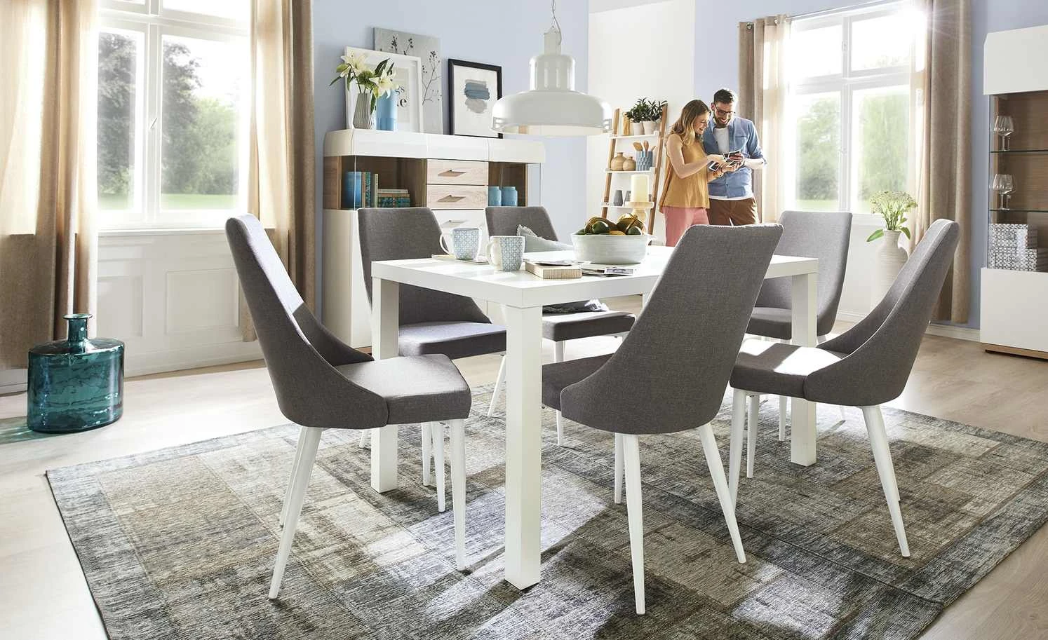 Stuhl Howard | Hellgrau / Weiß 3 Stuhl Howard | Hellgrau / Weiß