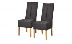 Polsterstuhl 2er Set Buche graubraun Marlon
