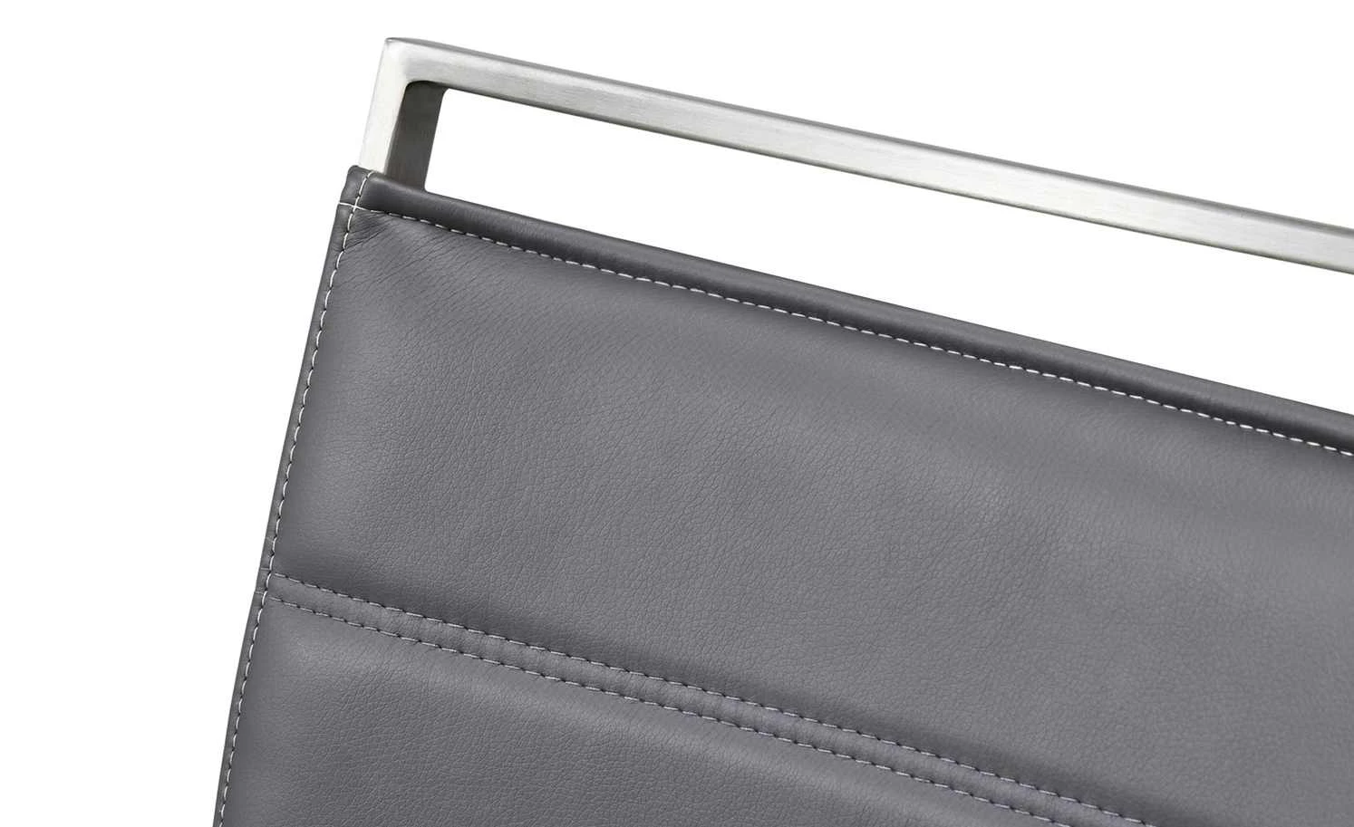 uno Kunstleder-Freischwinger Edita | Grau 4 uno Kunstleder-Freischwinger Edita | Grau – Bild 2