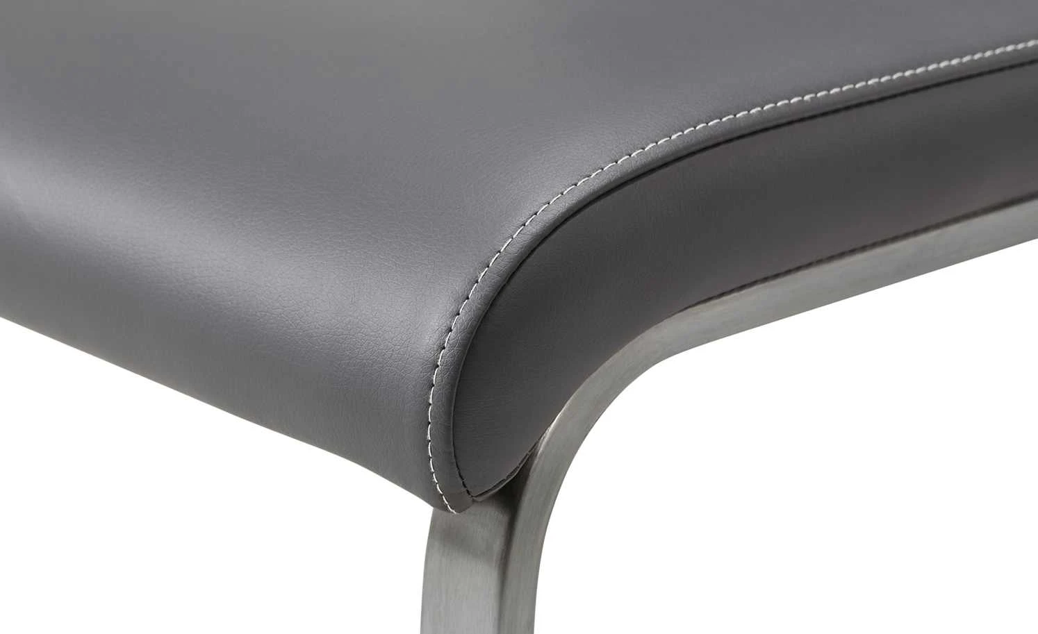 uno Kunstleder-Freischwinger Edita | Grau 7 uno Kunstleder-Freischwinger Edita | Grau – Bild 5