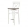 maison bleue Barstuhl Florian | Weiß / Grau ca. 74,5 cm -Stuhle Geschaft 12307039 7 202108131411