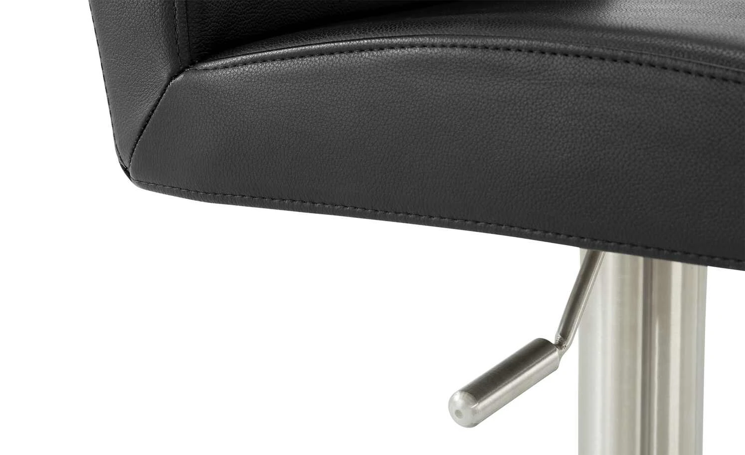 Leder-Barhocker MyBreak | Schwarz 6 Leder-Barhocker MyBreak | Schwarz – Bild 4