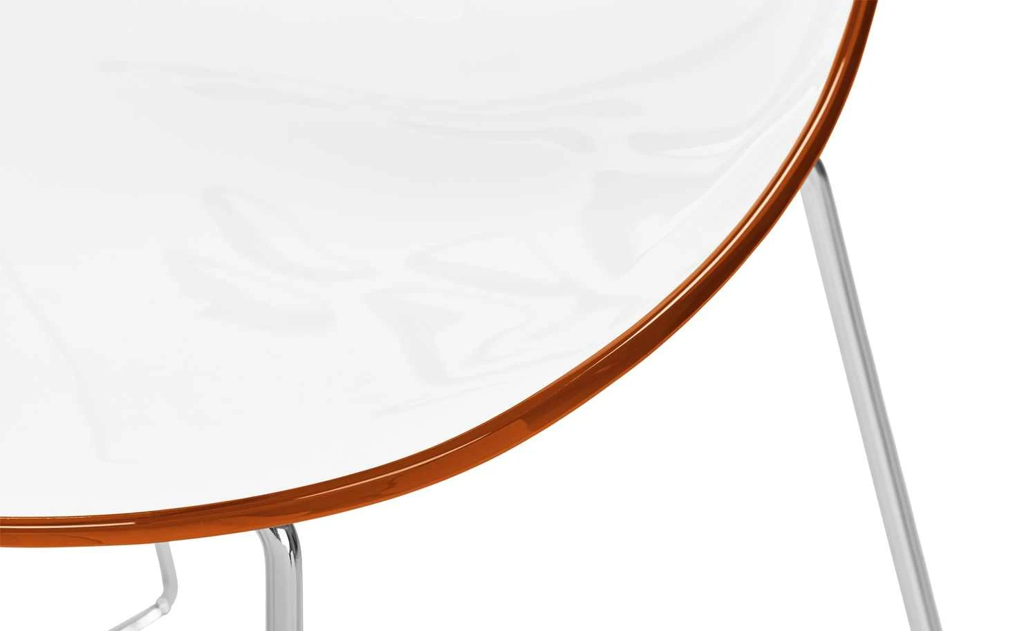 Connubia Stuhl Jam | Außen: Orange Transparent / Innen: Schneeweiß glänzend 7 Connubia Stuhl Jam | Außen: Orange Transparent / Innen: Schneeweiß glänzend – Bild 5