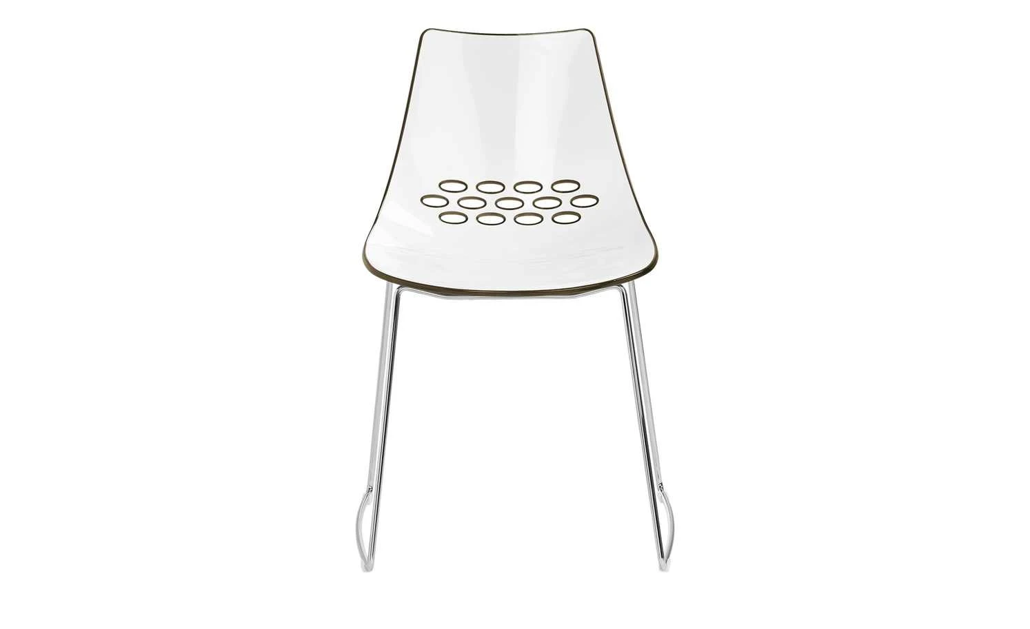 Connubia Stuhl Jam | Außen: Beige transparent / Innen: Schneeweiß glänzend 3 Connubia Stuhl Jam | Außen: Beige transparent / Innen: Schneeweiß glänzend – Bild 2