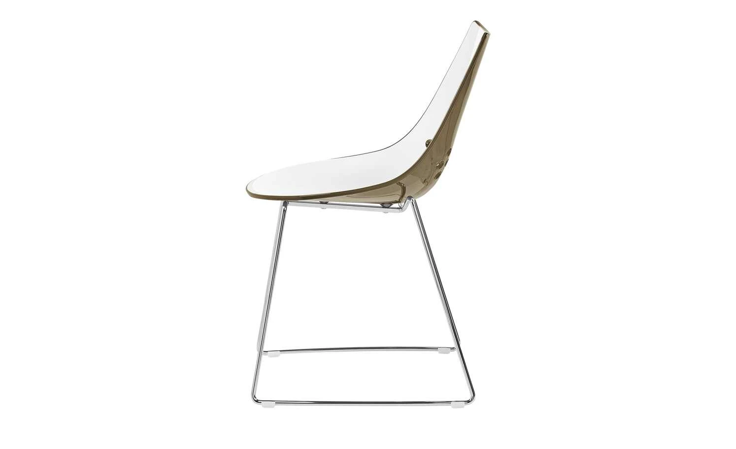 Connubia Stuhl Jam | Außen: Beige transparent / Innen: Schneeweiß glänzend 9 Connubia Stuhl Jam | Außen: Beige transparent / Innen: Schneeweiß glänzend – Bild 8