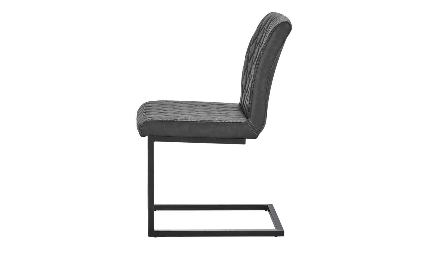 uno Kunstleder-Freischwinger Lisa | Grau Nein 5 uno Kunstleder-Freischwinger Lisa | Grau Nein – Bild 3