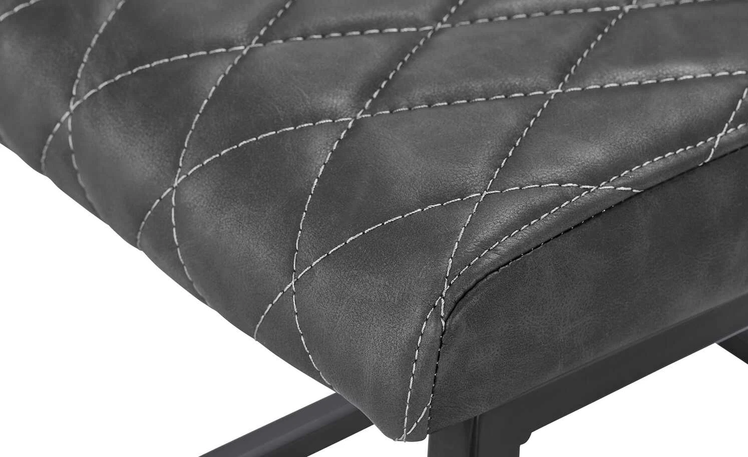 uno Kunstleder-Freischwinger Lisa | Grau Nein 9 uno Kunstleder-Freischwinger Lisa | Grau Nein – Bild 7