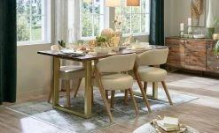 Woodford Leder-Polsterstuhl Marion | Beige