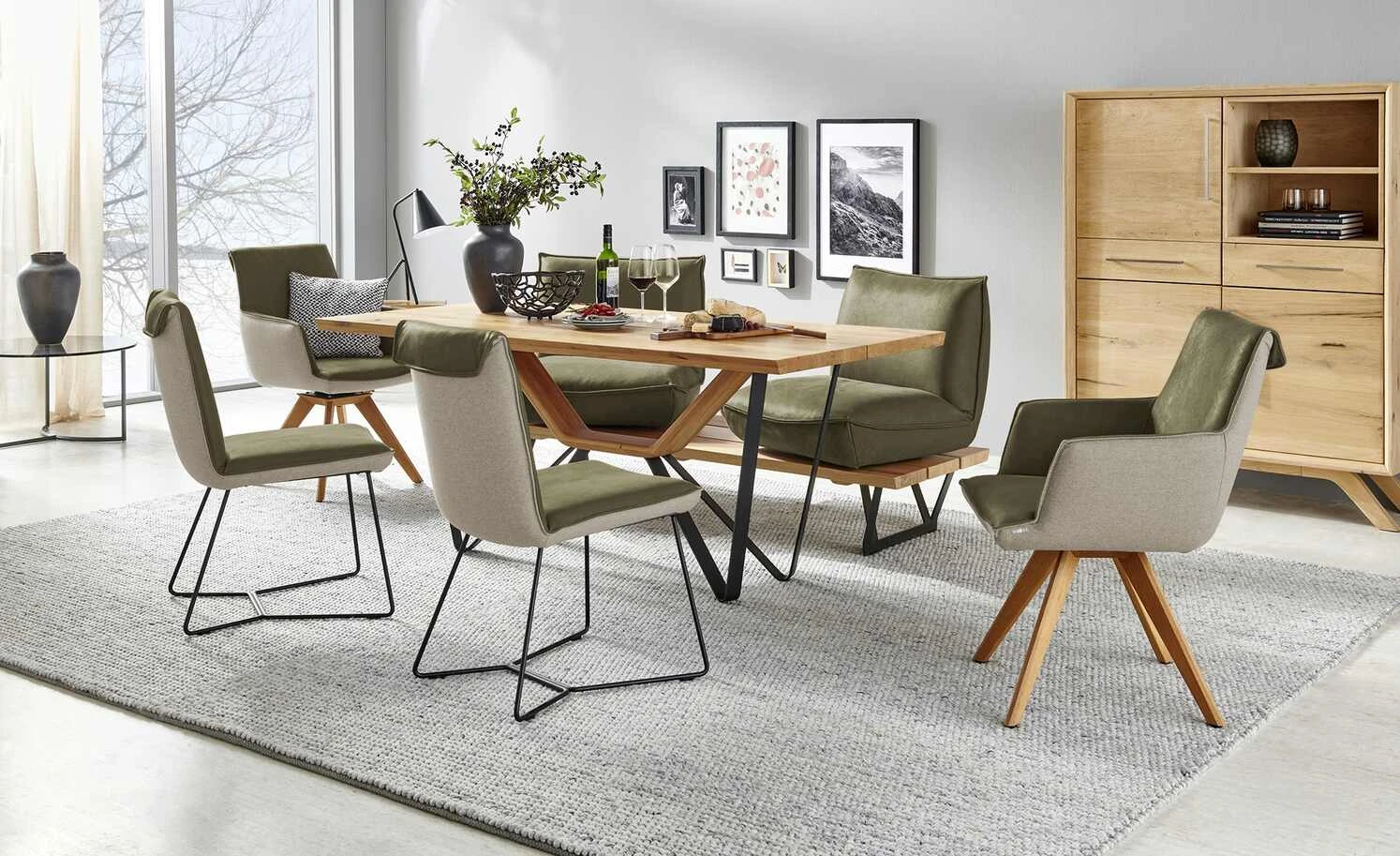 KOINOR Kufenstuhl Leder Schwof | Verde (Dunkelgrün) / Beige 3 KOINOR Kufenstuhl Leder Schwof | Verde (Dunkelgrün) / Beige