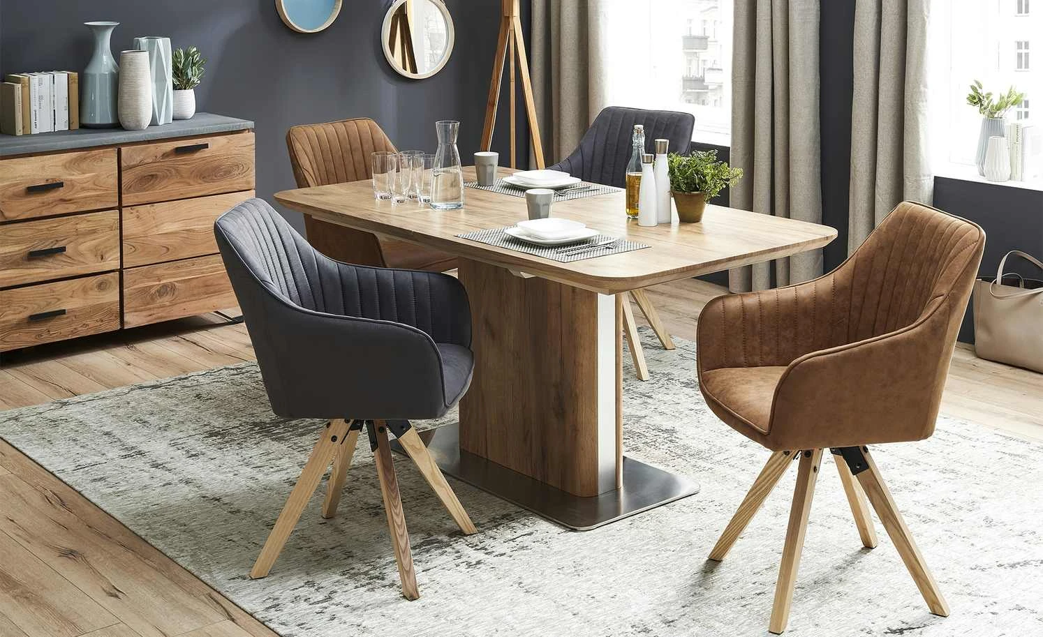 Polsterstuhl Benito | Cognac (Braun) 4 Polsterstuhl Benito | Cognac (Braun) – Bild 2