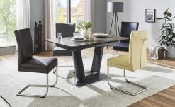 uno Leder-Schwingstuhl Steve | Schwarz