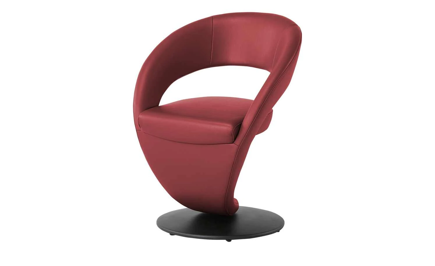 Leder-Drehstuhl Kingsman | Rot Rund 3 Leder-Drehstuhl Kingsman | Rot Rund