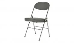 Klappstuhl Kunstleder Chrom Florian | Grau