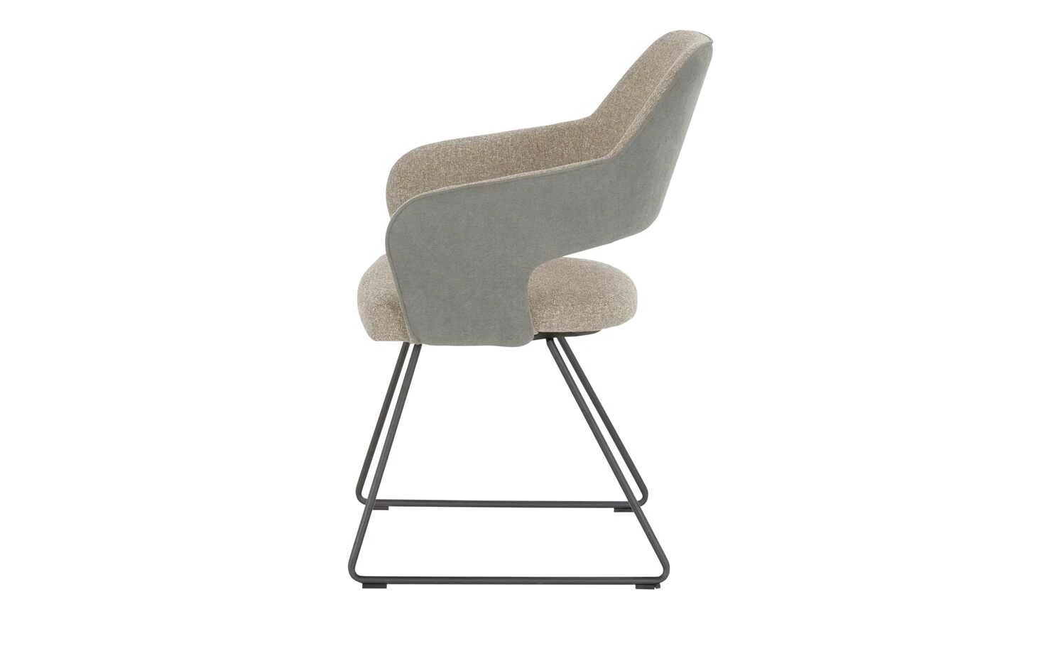 Polsterstuhl mit Armlehne Lavall | Melange (Beige) Kufenstuhl 11 Polsterstuhl mit Armlehne Lavall | Melange (Beige) Kufenstuhl – Bild 9