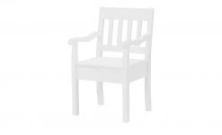 maison bleue Holzstuhl mit Armlehne Bendix | Weiß