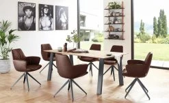 Armlehnstuhl Maple | Cuero (Braun)