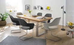 Polsterstuhl mit Armlehne Lavall | Charcoal (Anthrazit) Schwingstuhl