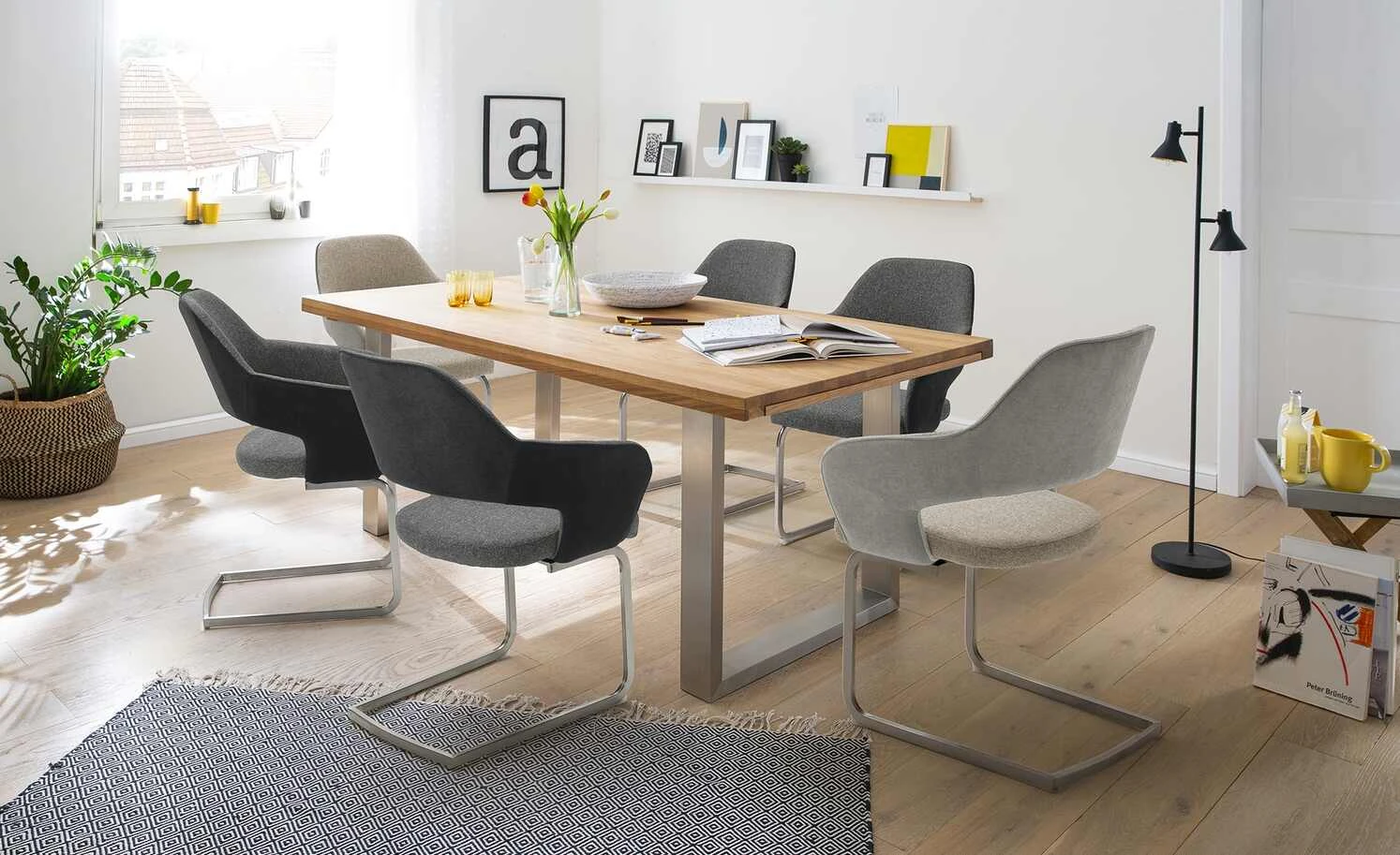 Polsterstuhl mit Armlehne Lavall | Charcoal (Anthrazit) Schwingstuhl 3 Polsterstuhl mit Armlehne Lavall | Charcoal (Anthrazit) Schwingstuhl