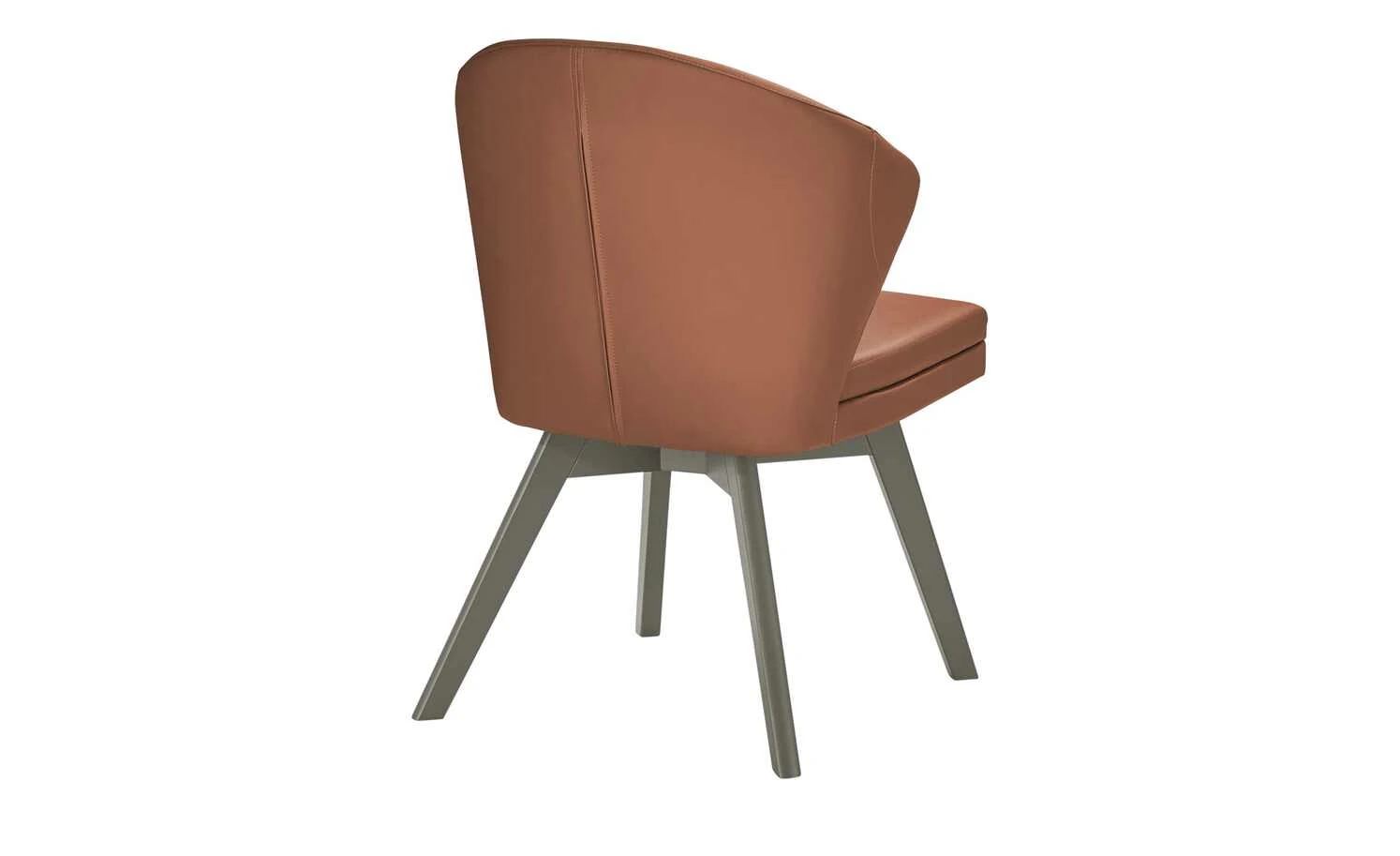 Berger & Rath Leder-Polsterstuhl Arcu | Cognac (Orange - Braun) Londra (Hellgrau) 7 Berger & Rath Leder-Polsterstuhl Arcu | Cognac (Orange - Braun) Londra (Hellgrau) – Bild 5