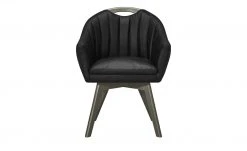 Berger & Rath Polsterstuhl mit Armlehne Lanx | Schwarz Londra (Hellgrau) -Stuhle Geschaft 14302332 3 202102151237