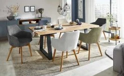 Woodford Polsterstuhl mit Armlehne Muron | Cappuccino Ja