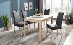 Woodford Polsterstuhl mit Griff Gabi 4 | Braun Eiche Sonoma