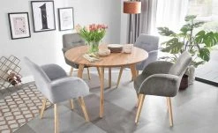 Woodford Polsterstuhl mit Armlehne Melba | Cappuccino Ja