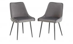 Playboy Stuhl 2er-Set Samantha | Anthrazit -Stuhle Geschaft 14304853 2 202008031219