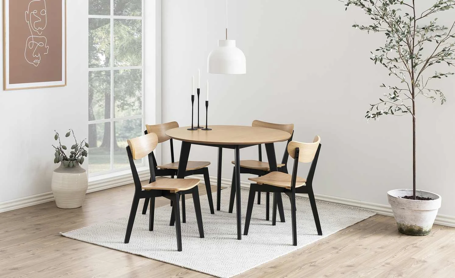 Stuhl Robin | Eiche / Schwarz 3 Stuhl Robin | Eiche / Schwarz