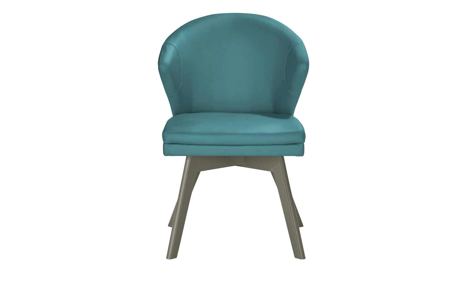 Berger & Rath Leder-Polsterstuhl Arcu | Turquise (Türkis) Londra (Hellgrau) 4 Berger & Rath Leder-Polsterstuhl Arcu | Turquise (Türkis) Londra (Hellgrau) – Bild 2