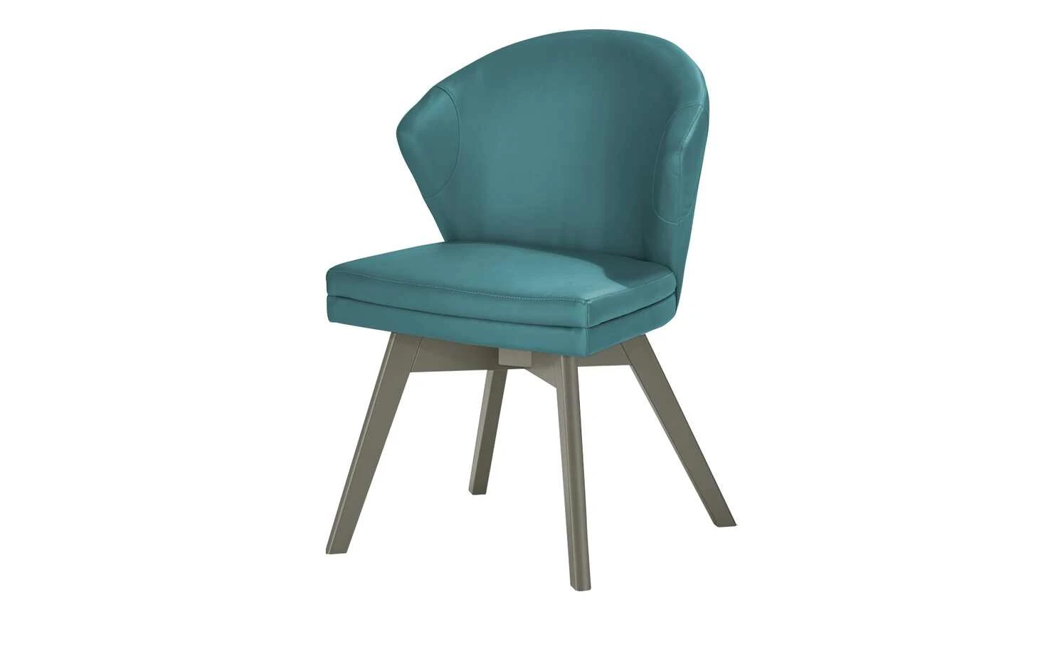 Berger & Rath Leder-Polsterstuhl Arcu | Turquise (Türkis) Londra (Hellgrau) 3 Berger & Rath Leder-Polsterstuhl Arcu | Turquise (Türkis) Londra (Hellgrau)
