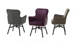 Polsterstuhl Effi | Merlot (Weinrot) Ja Gerade Schwarz