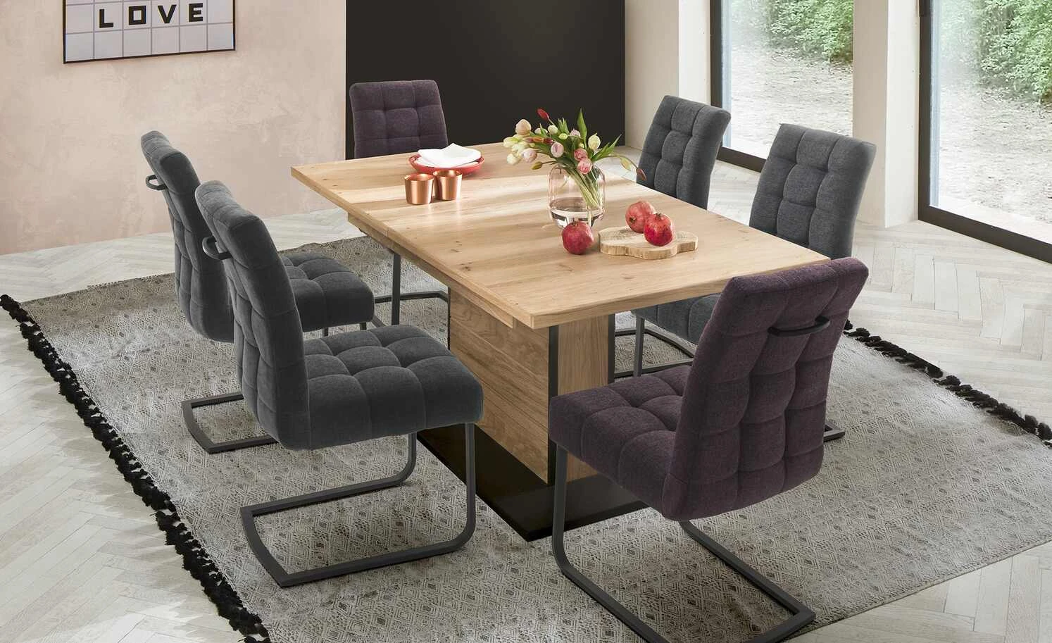 uno Polsterschwingstuhl Malta | Dunkelgrau 4 uno Polsterschwingstuhl Malta | Dunkelgrau – Bild 2