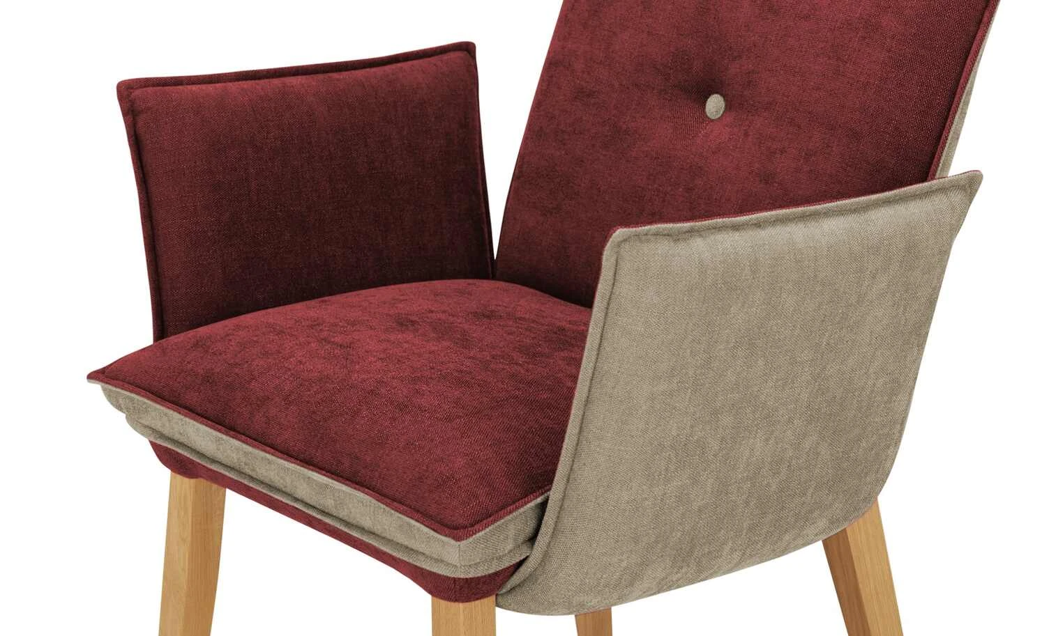 Woodford Polsterstuhl Sunna | Kombi Rosso (Rot / Beige) Ja 9 Woodford Polsterstuhl Sunna | Kombi Rosso (Rot / Beige) Ja – Bild 7