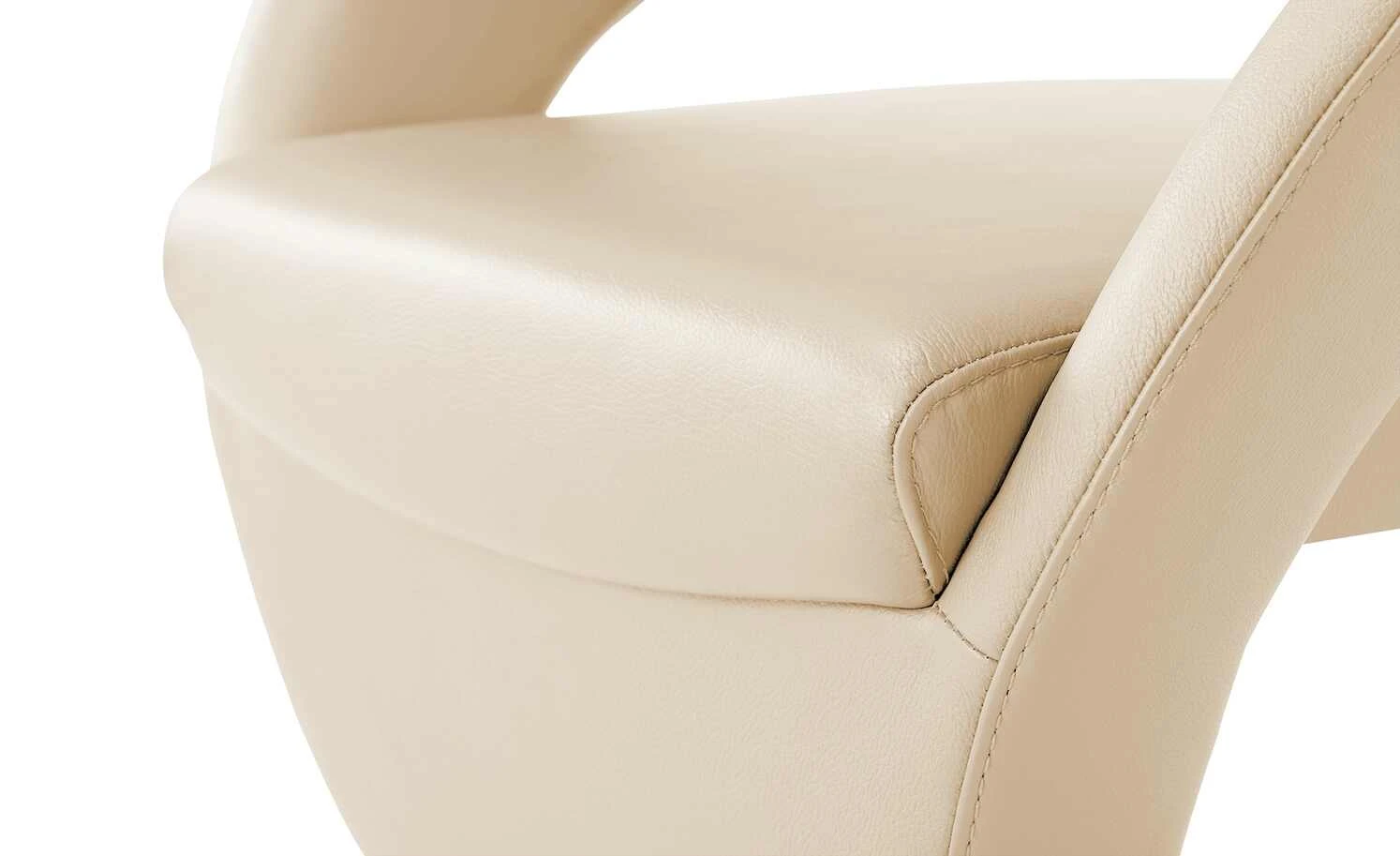 Leder-Drehstuhl Kingsman | Rahm (Beige) Rund 8 Leder-Drehstuhl Kingsman | Rahm (Beige) Rund – Bild 6