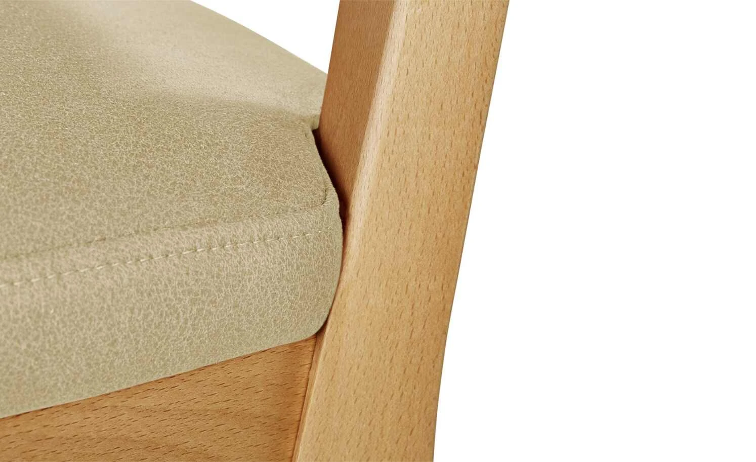 Wohnwert Holzstuhl gepolstert Alvar | Beige 7 Wohnwert Holzstuhl gepolstert Alvar | Beige – Bild 5