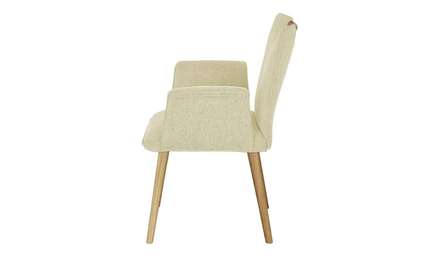 Wohnwert Polsterstuhl mit Armlehne Scandio | Sand (Creme) 6 Wohnwert Polsterstuhl mit Armlehne Scandio | Sand (Creme) – Bild 4