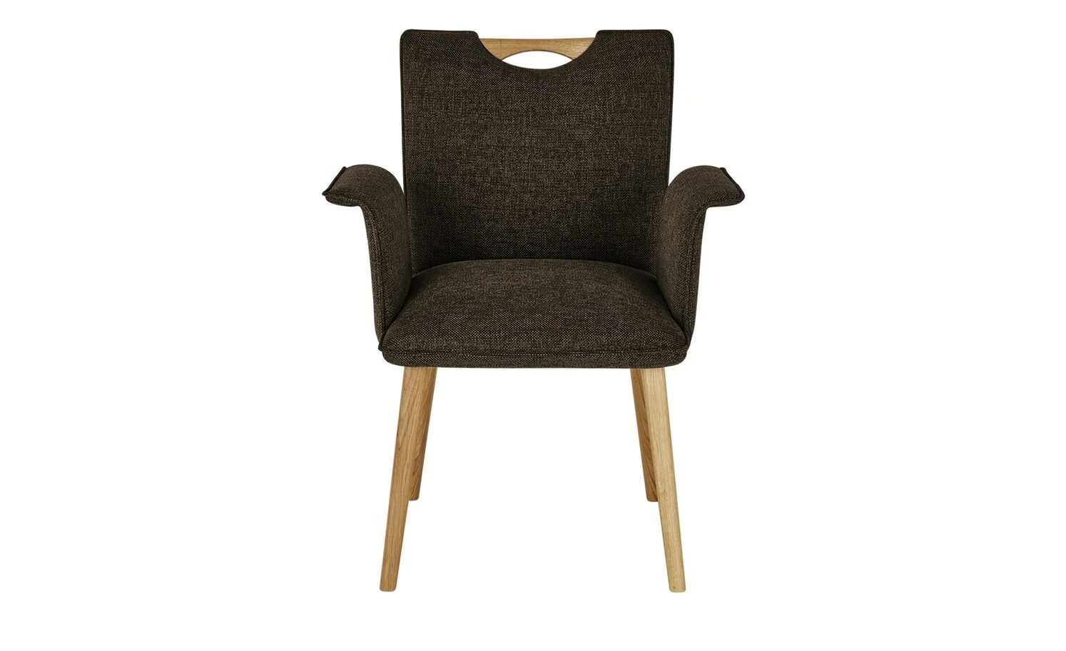 Wohnwert Polsterstuhl mit Armlehne Scandio | Schoko (Dunkelbraun) 5 Wohnwert Polsterstuhl mit Armlehne Scandio | Schoko (Dunkelbraun) – Bild 3